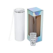 Makerflo 30 oz Skinny Stainless Steel Tumbler with Lid and Straw Ideal for DIY Crafts -Epoxy