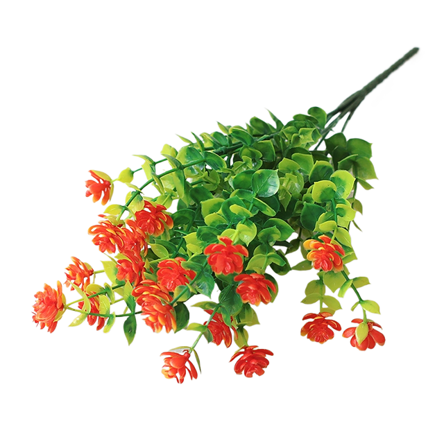 Price cut 6PCS Camellia Rose Plastic Artificial Flowers Artificial Flower Corn Flower Orange Red