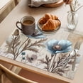 thumbnail image 3 of Blue Broccoli Placemats Set of 8, Rustic Farmhouse Floral Retro Brown Plant Non-Slip Place Mats Washable Table Mats for Kitchen Dining Table Decorations Indoor/Outdoor, 3 of 9