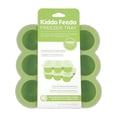 thumbnail image 2 of Contenedor de almacenamiento de alimentos para bebés Kiddo Feedo bandeja de congelador con tapa de silicona verde, 2 of 3
