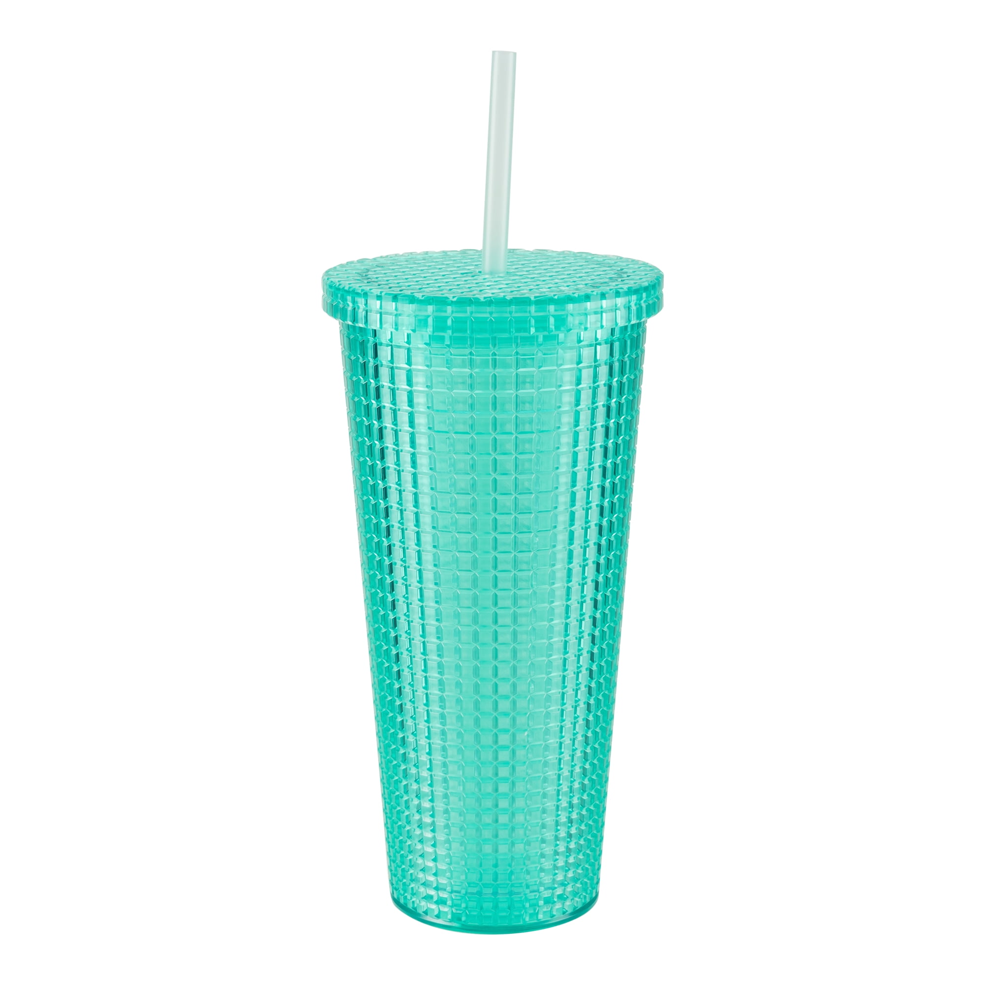 Cool Gear 3-Pack 23 oz Jem Chiller with Reusable Straw | Dishwasher Safe, Spillproof, Double-Wall Insulated Travel Tumbler | Trendy, Textured Design - Variety Pack