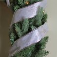 thumbnail image 3 of Northlight Pack of 12 Silver Glittering Trees Powder Blue Wired Christmas Craft Ribbon 2.5" x 120, 3 of 3