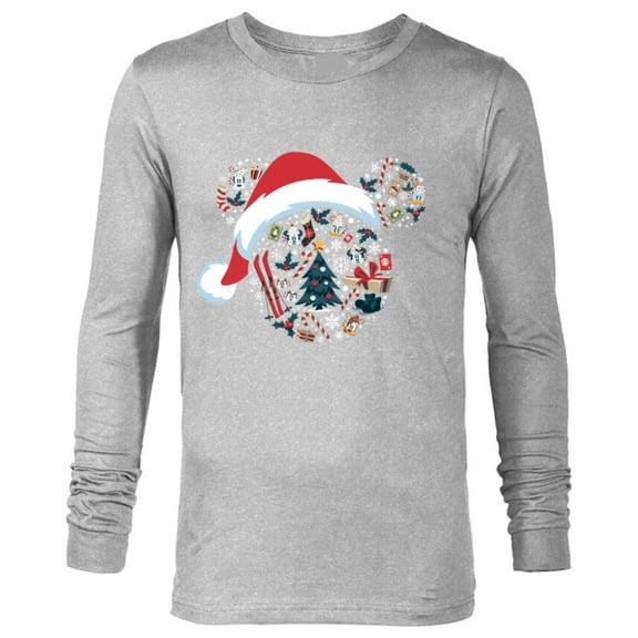 Disney Mickey Mouse Icon Winter Lodge Standard - Long Sleeve T-Shirt for Men – Customized-Athletic Heather