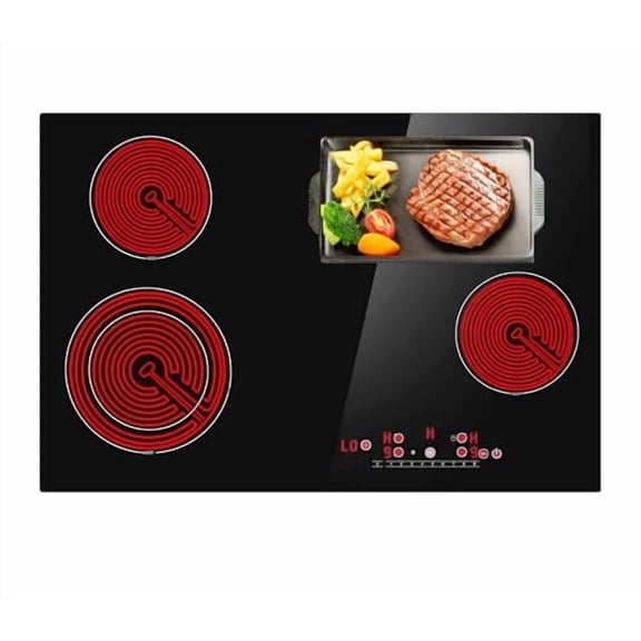 Jessier 12 Inch Electric Cooktop - 2 Burner Drop-in Radiant Electric Cooktop with Knob Control Jessier 12 Inch Electric Cooktop - 2 Burner Drop-in Radiant Electric Cooktop with Knob Control