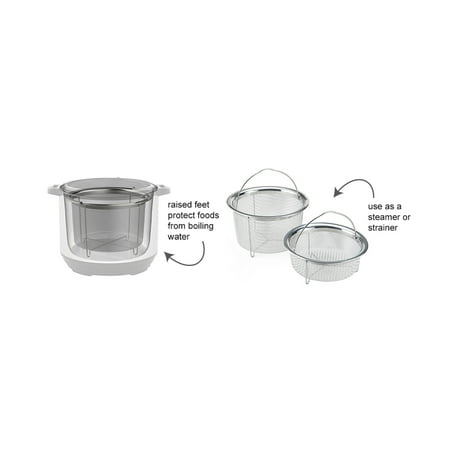 Instant Pot Official Mesh Steamer Baskets - Set of 2, Small and Large