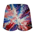 thumbnail image 4 of CFLVAEK Shorts Rouges Blancs Bleus pour Femmes Été Décontracté Taille Élastique avec Cordon Shorts Patriotiques 4 Juillet Shorts de Plage Vacances avec Poches TTG, 4 of 4