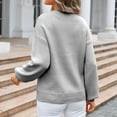 thumbnail image 4 of Bovemsi Womens Sweaters Women's Casual Round Neck Bow Sweater Autumn And Winter Knitted Shoulder Down Cute Sweaters, 4 of 8