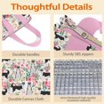 thumbnail image 4 of Husky Dog Flower Floral Insulated Lunch Bag for Women & Adults,Large Portable Soft Cooler Lunch Bag,Thermal Food Storage Tote with Pearl Cotton,8.66L,8.75x5.75x9.5 Inch, 4 of 6
