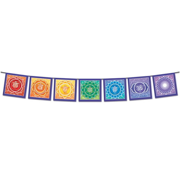 Mandala Arts Rainbow Chakra Flag String