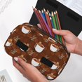 thumbnail image 6 of Sikiie Sloths Need More Coffee Print Flip Double-layer Pencil Case, All-purpose Stationery Bag for Study and Office, Zipper Design, Unisex, 6 of 7