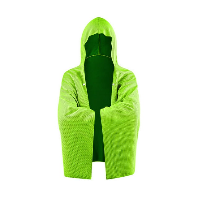 Langgg Portable And Waterproof Surf Poncho For Sun Protection Non-slip Beach Poncho Fluorescent green