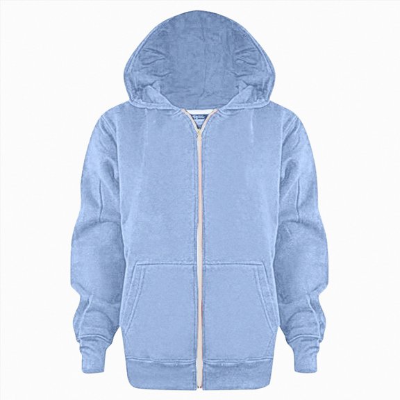 Gerichy Boys Full Zip Hoodie Hooded Sweatshirt Loose Casual Solid Comfy Long Sleeve Jacket with Pockets for Girls and Boys 3T-12T