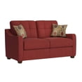 thumbnail image 3 of Acme Cleavon II Linen Fabric Tufted Loveseat in Red, 3 of 4