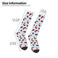 thumbnail image 2 of Honeii Flowers and Lady Bugs Print Long Socks,Novelty Design Socks Gift for Men and Women,Crew Socks,Calf Socks, 2 of 6