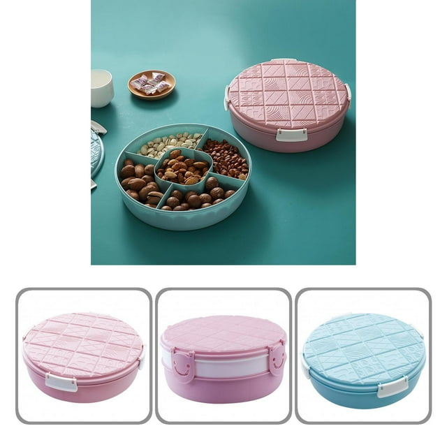 Contenant à Collations Multi-Compartiments Grande Capacité PP Largement Utilisé Plateau de Service pour Gâteau Sucré pour la Maison