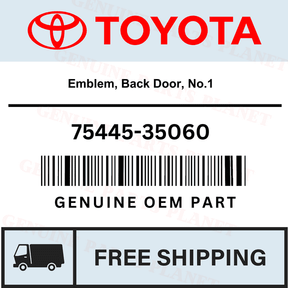 OEM GENUINE TOYOTA 4Runner 1998-2002 Emblem, Back Door, No.1 - 75445-35060