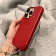 thumbnail image 5 of BAIANNAN Fashion Retro Simple Wine Red Color Case Compatible for IPhone 15 11 16 13 14 12 Pro Max 15 16 14 Plus XR X XS Max Metal Case, 5 of 5