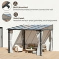 thumbnail image 5 of Howsvn 10x10 FT Wall-Mounted Aluminum Outdoor Patio Gazebo, Pop-Up Canopy Tent Instant Shelter with UV Protection & Waterproof Cover for Outdoor Events, 5 of 8