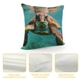 thumbnail image 4 of COMIO  Hawaiian Animal Sea Turtle Throw Pillow Covers Decorative Square Cushion Case Modern Farmhouse Pillowcase for Couch Sofa Bed Car Living Room Home Decor, 4 of 5