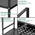 thumbnail image 5 of Expandable Cabinet Storage Shelf, Adjustable Height Steel Metal Kitchen Counter Organizers Shelves Spice Rack for Kitchen Pantry Bathroom Cupboard Desk Home Office, Black-3 Pack, 5 of 15