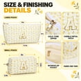 thumbnail image 2 of DAKIMOE 2PCS Makeup Bag Travel Toiletry Bag Cosmetic Bags Organizer Personalized Initial for Birthday Christmas Girl Women Girlfriend Teacher Valentines Day Gifts, 2 of 10