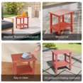 thumbnail image 6 of Decksplore Adirondack Outdoor Side Table,1 Piece, 2-Tier Sturdy Patio End Table Weather Resistant, 16.5" Solid Side Table for Patio, Pool, Porch(Red), 6 of 8