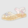 thumbnail image 4 of ZACPNCV Toddler Jelly Sandals Kids Girls Sequin Princess Shoes Closed Toe Summer Beach Flat Sandal with Ankle Strap Gold 3.5-4 Years, 4 of 7