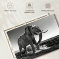 thumbnail image 6 of Elephant Stock Grassland Elephant Wall Art - Horizontal Canvas Wall Art - Living Room Wall Decor - Animal Canvas - Black And White Decor - 12" x 8", 6 of 8