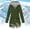 Army Green, variant on Babysbule Women's Tops, Jackets& Coat Fashion Women Solid Rain Jacket Outdoor Plus Size Hooded Windproof Loose Coat
