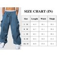 thumbnail image 5 of Pantalones cargo ZAFUL con bolsillo plano, paracaídas para hombre, color azul M, 5 of 5