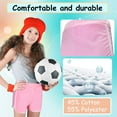 thumbnail image 2 of Girls Cotton Shorts Athletic - Summer Sports Running Shorts Pink/Purple 2 Pack Casual Wear Dancing 2-12 Years Girls Gym Shorts, 2 of 5