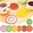 thumbnail image 2 of Cute Cartoon Jelly Colour Fruit Heat-resistant Coasters A0S6, 2 of 8