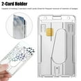 thumbnail image 3 of 10x Clear ID Card Badge Holder Hard Plastic Protector Vertical Slim Protect Case, 3 of 9