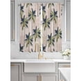 thumbnail image 3 of Living Room Curtains 72 Inches length, Palm Tree Window Treatment Curtain Drapes, Tropical Coconut Botanical Summer Seaside Light Filtering Drapes for Bedroom Laundry Room, 52"x72", 2 Panels, 3 of 7
