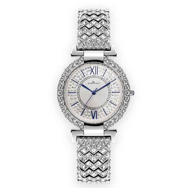 Reloj de lujo para mujer, resistente al agua, con incrustaciones de diamantes, con movimiento de trémolo y punto rápido, reloj para mujer