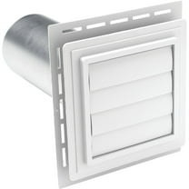 Alcoa Home Exteriors Ply Gem Vinyl White 7" x 7" Louvered Utility Vent for 4" Ducting