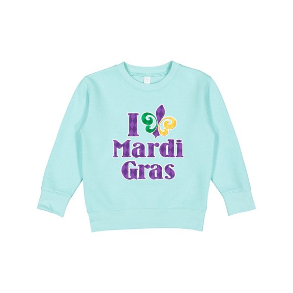 Inktastic I Love Mardi Gras Toddler Sweatshirt