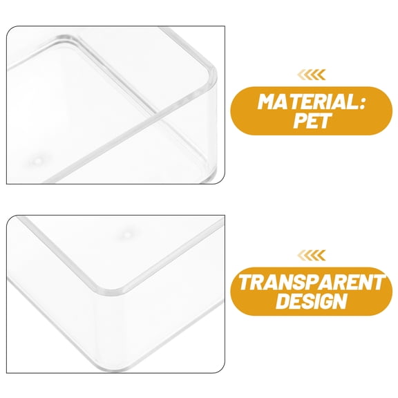 MERRYHAPY Clear Plastic Storage Bins for Desktop, Cabinet & Drawer Organization, 6-Pack Containers