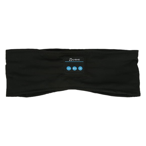 Earphone Sleeping Band, Wireless Music Portable Noise Cancelling Elastic Sleep Headband Black for Outdoor