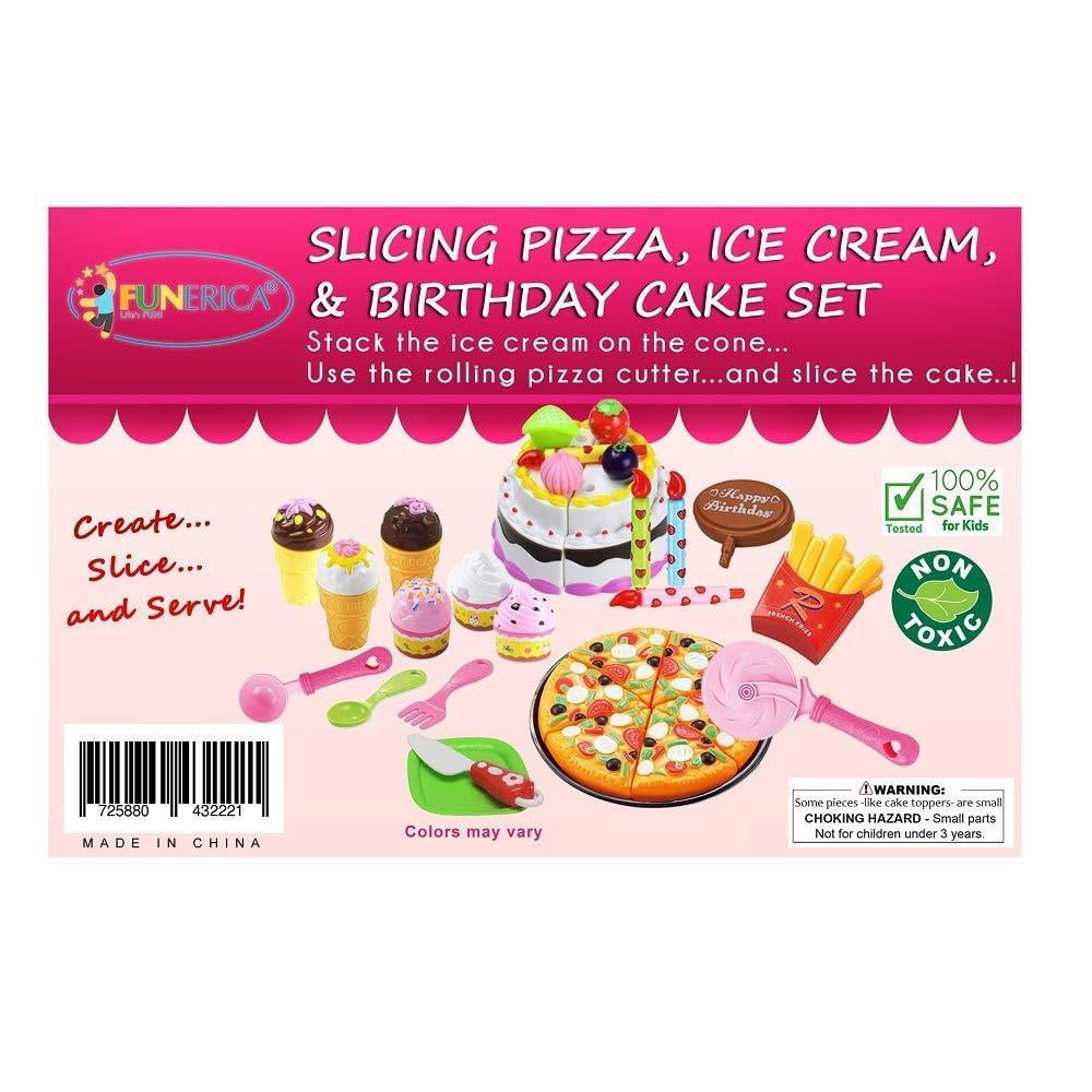 13X Kinder Pizza Slices Cola Ice Cream Pretend Küche spielen Essen SpielzeuPZJP 