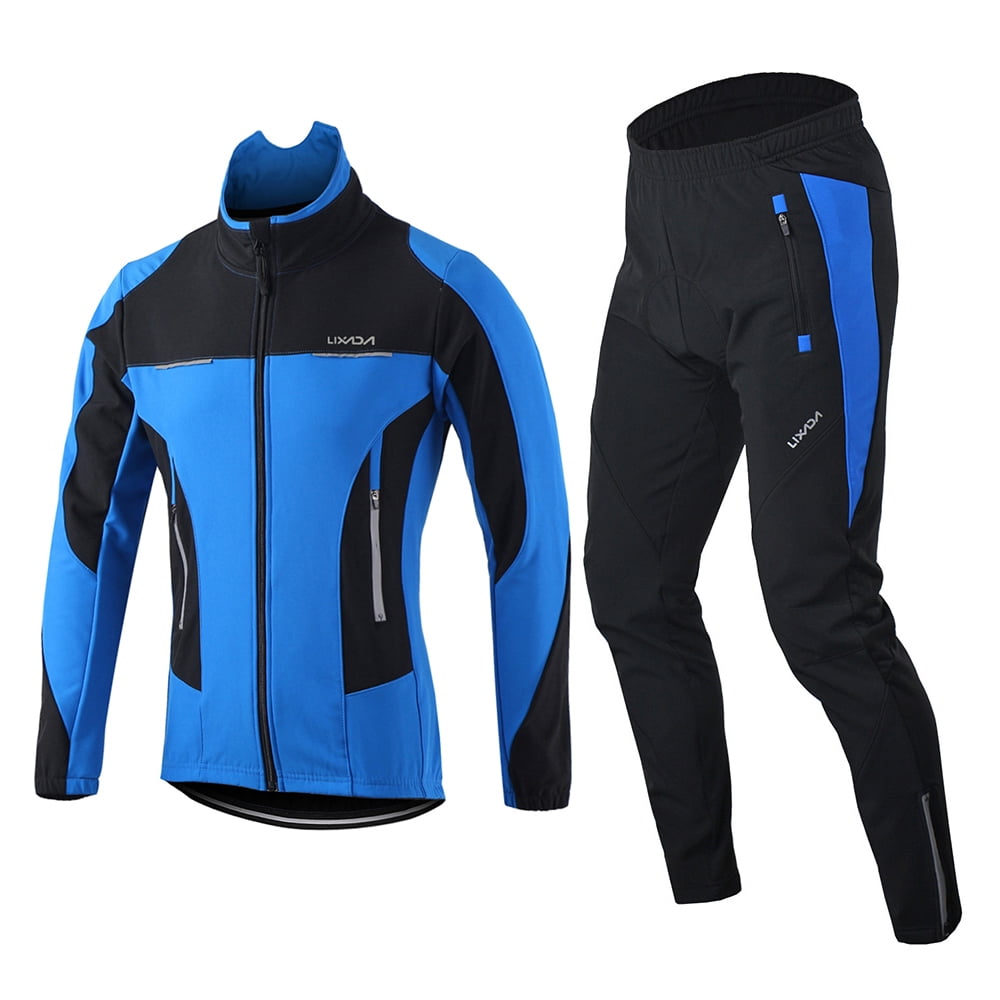 Lixada - Lixada Men Winter Cycling Clothing Set Windproof Long Sleeve ...