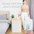 thumbnail image 6 of N Hampers for Laundry Basket with Lid,160L Extra Large Laundry Hamper 3 Section Dirty Clothes Hampers for Laundry Divided Laundry Basket Organizer for Bedroom,Laundry Room,Dirty Clothing Hamper,Beige, 6 of 15