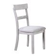 thumbnail image 3 of Benjara Charlotte 5 Piece Dining Table and Chairs Set, Wood, Farmhouse, White, 3 of 5