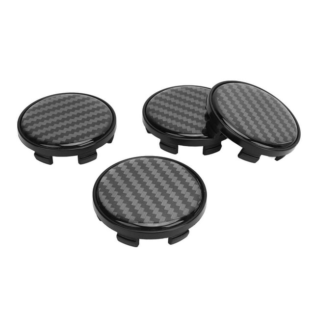 Tapas Centrales de la Llanta, 4 piezas de ruedas de ruedas capas de carbono estilo de fibra universal para automóvil