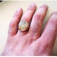 thumbnail image 2 of Golden Rutile Mens Ring, Natural Golden Rutilated Quartz, Quartz Silver Jewelry, 925 Silver Ring, Gift, Heavy Mens Ring, Arabic Design, Ottoman Style Ring, Christmas, Turkey Mens Signet Ring, 2 of 6