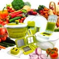 thumbnail image 4 of MegaChef 10-in-1 Multi-Use Salad Spinning Slicer, Dicer and Chopper with Interchangeable Blades and Storage Lids, 4 of 4