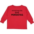 thumbnail image 3 of Inktastic Nevertheless, She Persisted Boys or Girls Long Sleeve Toddler T-Shirt, 3 of 5