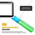 thumbnail image 7 of 2pcs 4X Rechargeable Magnifying Glass with Light 20LEDs, Handheld Rectangular Page Lighted Magnifier, 3 Brightness Modes, 7 of 7