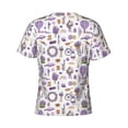 thumbnail image 6 of Qekee Lavender Flowers Classic Fit T-Shirt Men's Shirt Men's Tight Short Sleeves for Exercise, Running, Mountaineering - Lavender Flowers, 6 of 9