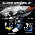 thumbnail image 3 of Headlight Restoration Kit Car Lens Cleaner Oxidation Remover Yellowing Cloudy Headlight Repair Polish Set With Coating, Improves Night Visibility for Cars Trucks Motorcycles DIY Auto Care, 3 of 9